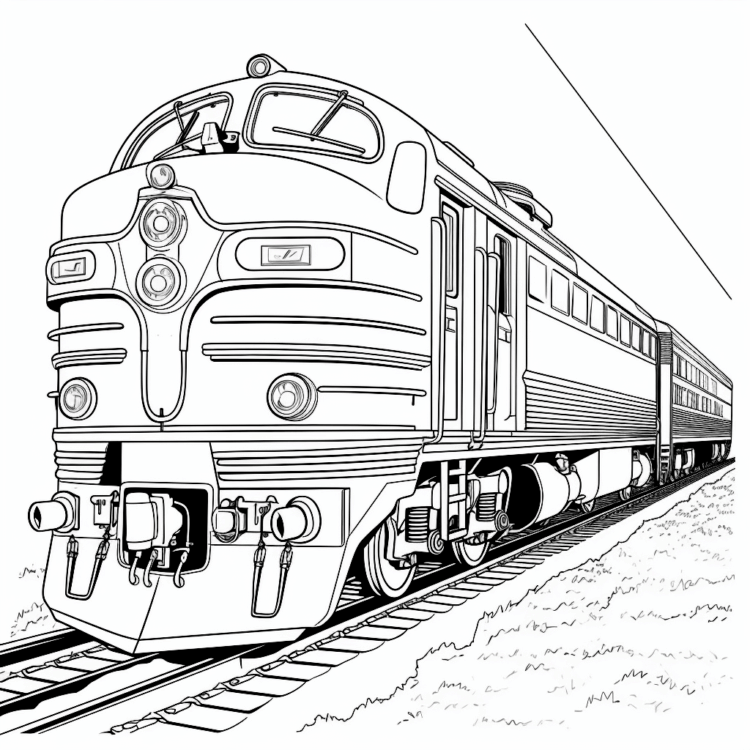 Dibujo para colorear Tren muy rápido