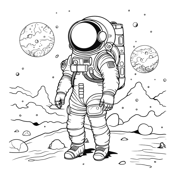 Ausmalbild Weltraum
