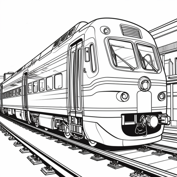 "Ausmalbild Züge" Ausmalbild - kostenlos herunterladen