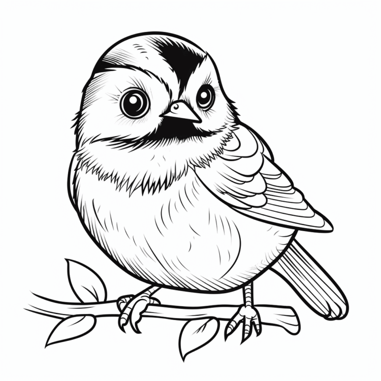 Dibujo para colorear herrerillo
