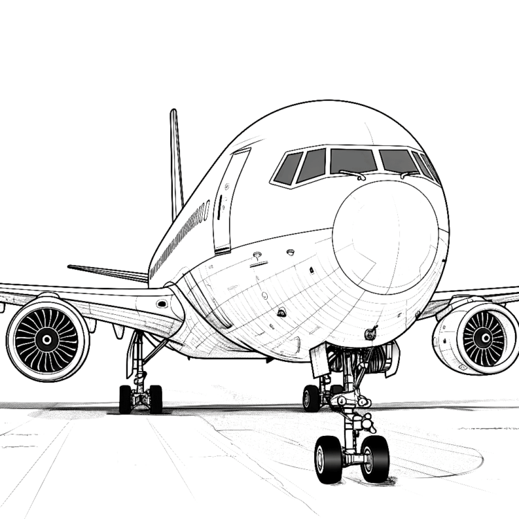 Dibujo para colorear Avión Boeing 777