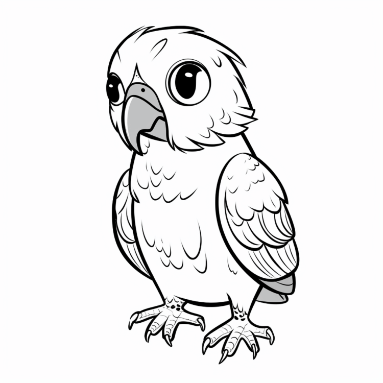 Dibujo para colorear Loro de Bourke