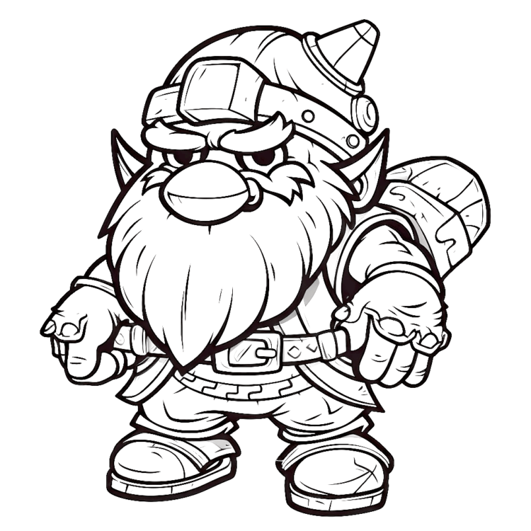 Dibujo para colorear Un enano asustadizo