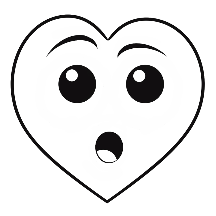 Dibujo para colorear corazón sencillo