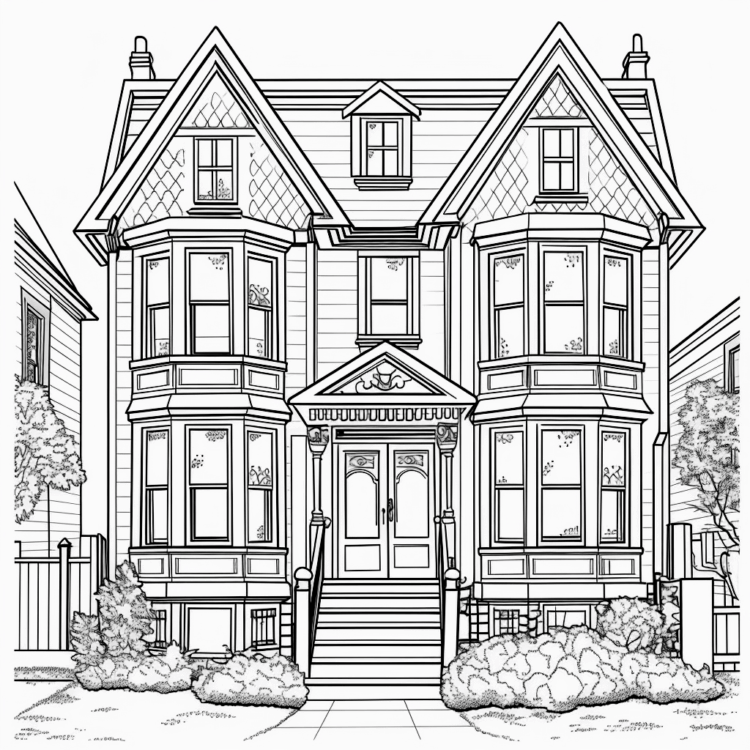 Dibujo para colorear Casa elegante