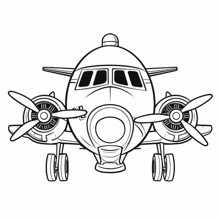 Dibujo para colorear avión