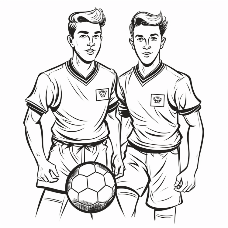Dibujo para colorear jugador de fútbol