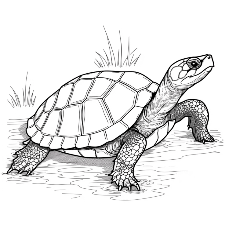Coloring page Common tortoise