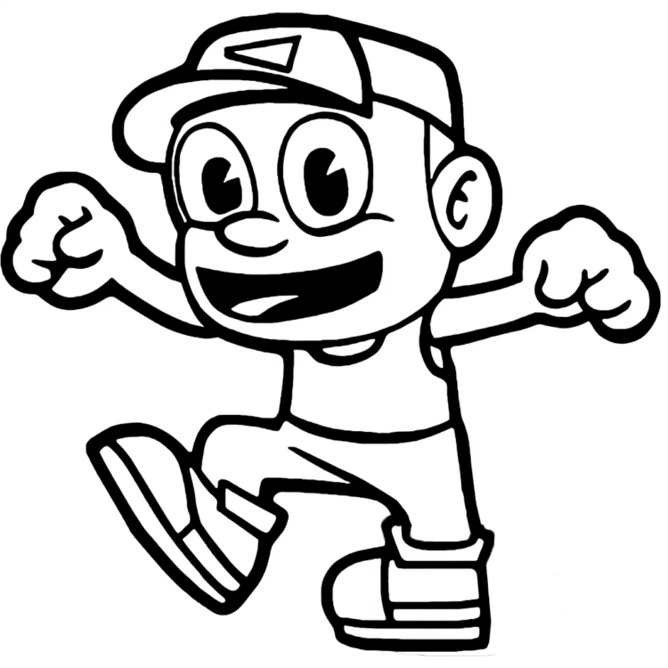 Coloring picture Happy Stumble Guy