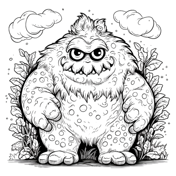 "Großes Monster" Ausmalbild - kostenlos herunterladen
