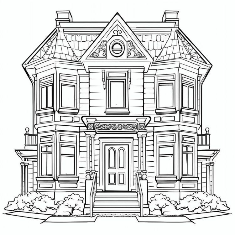 Casa de dibujos para colorear