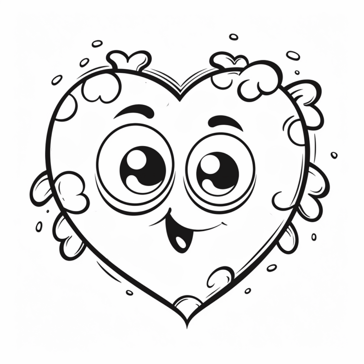 Coloring picture heart