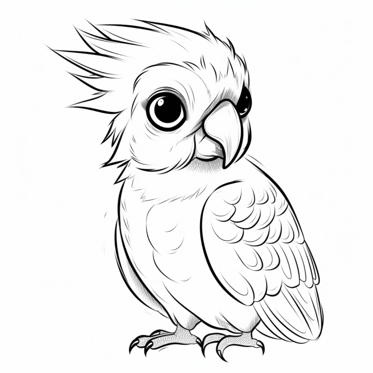 Dibujo para colorear cacatúas