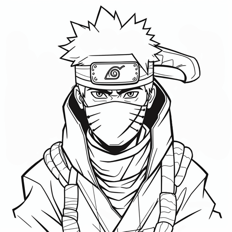 Coloring picture Kakashi