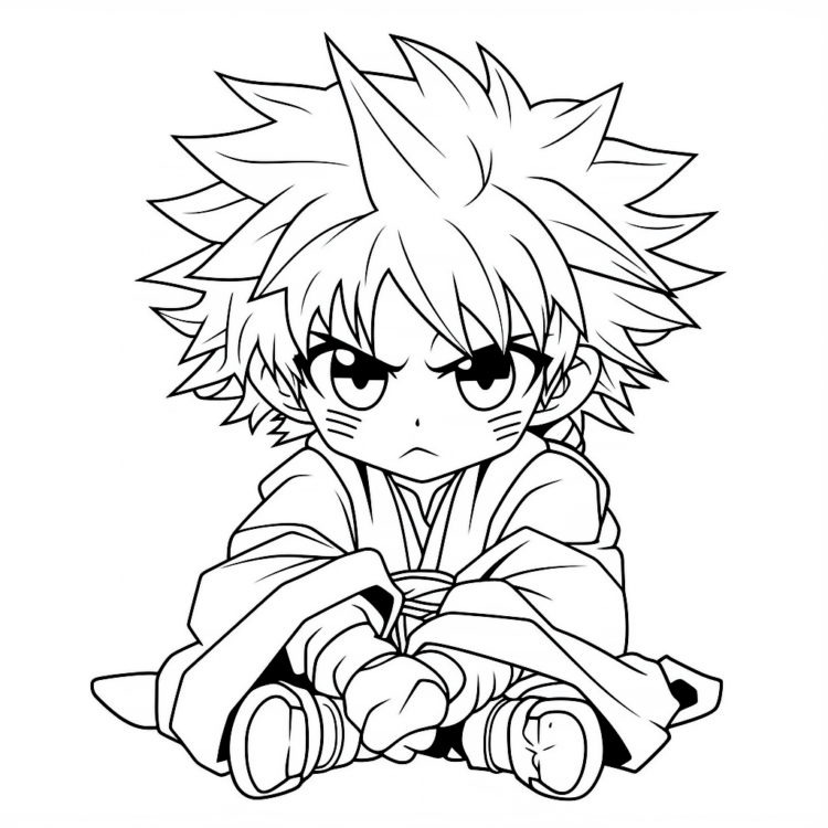 Coloring picture Kilua Zoldyck