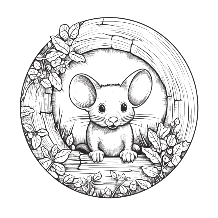 Coloring picture mouse