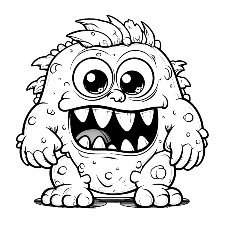Coloring picture monster scary