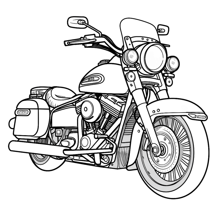 Coloring picture motorcycles