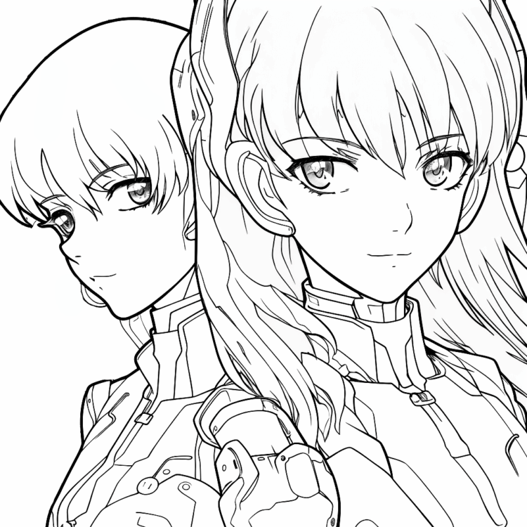 Neon Genesis Evangelion coloring page
