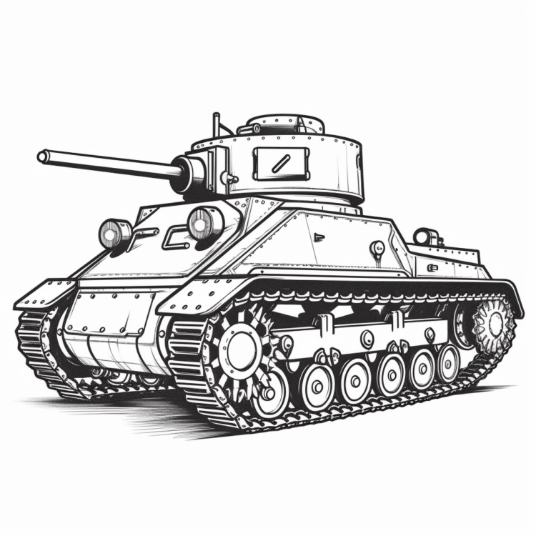 Tanque para colorear