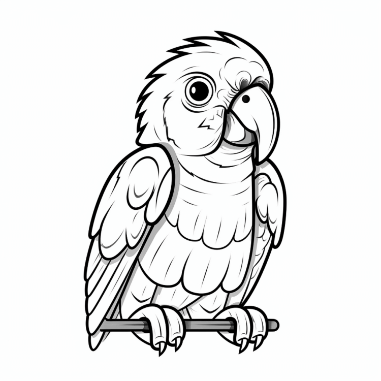 Parrot coloring page