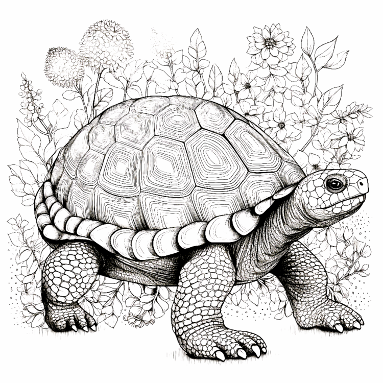 Coloring picture turtle