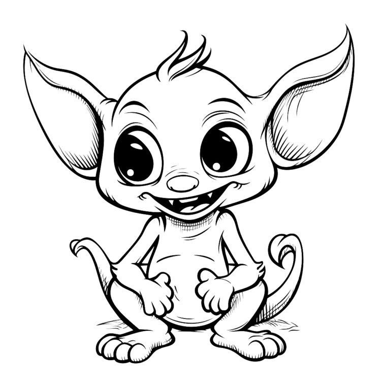 Dibujo para colorear Duende terrible