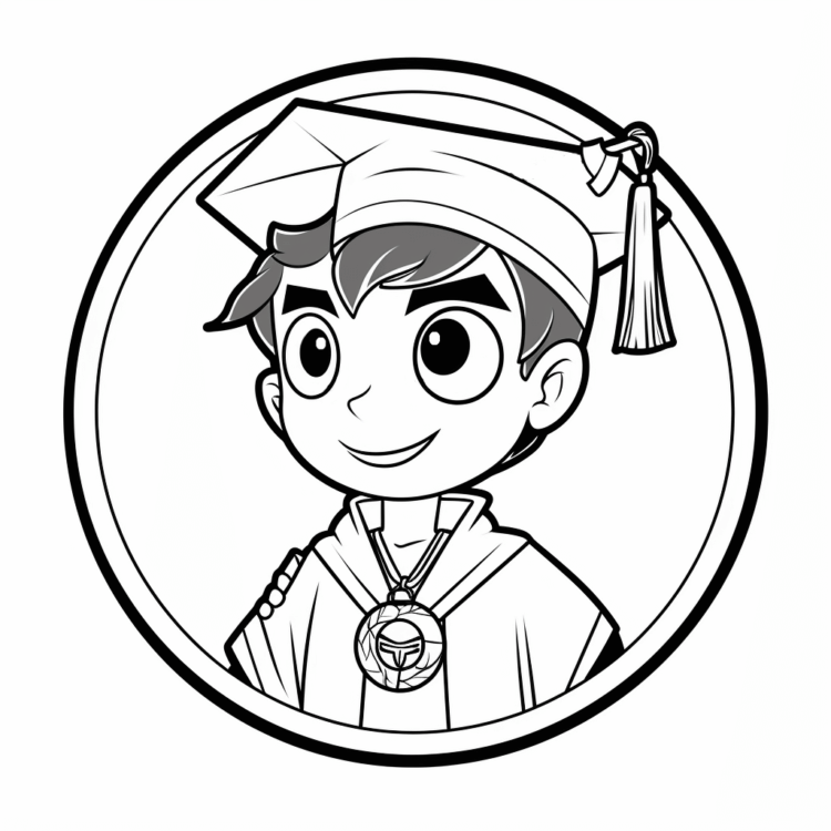 Coloring picture school leavers