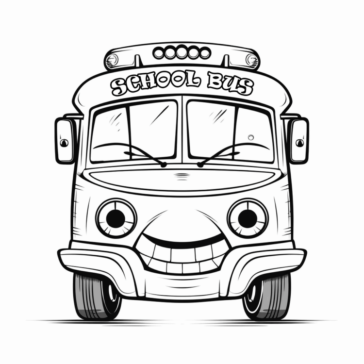 Coloring picture school bus