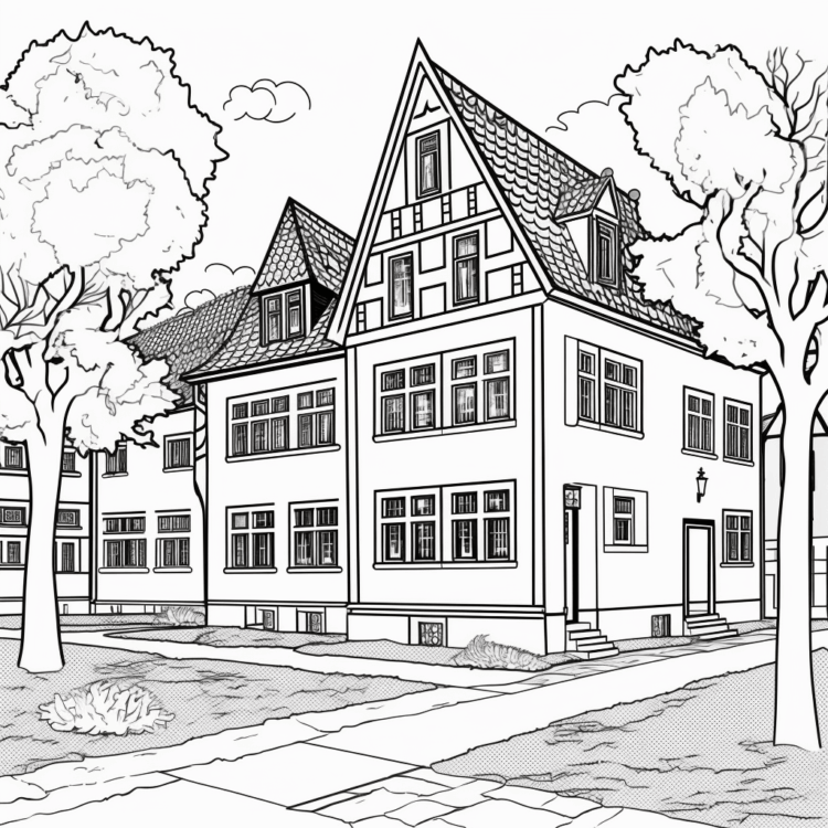 Escuela de dibujo para colorear