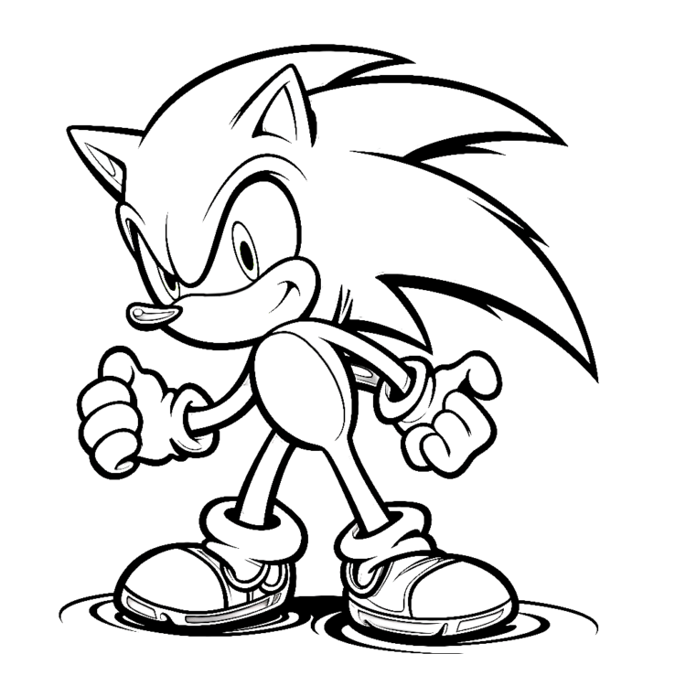 Dibujo para colorear de Sonic