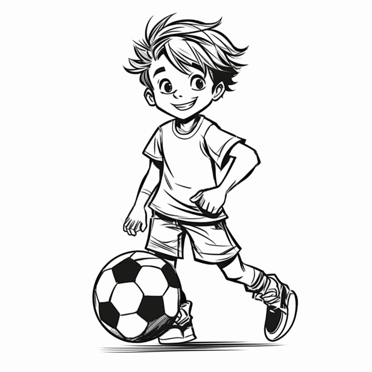 Ausmalbild Spieler