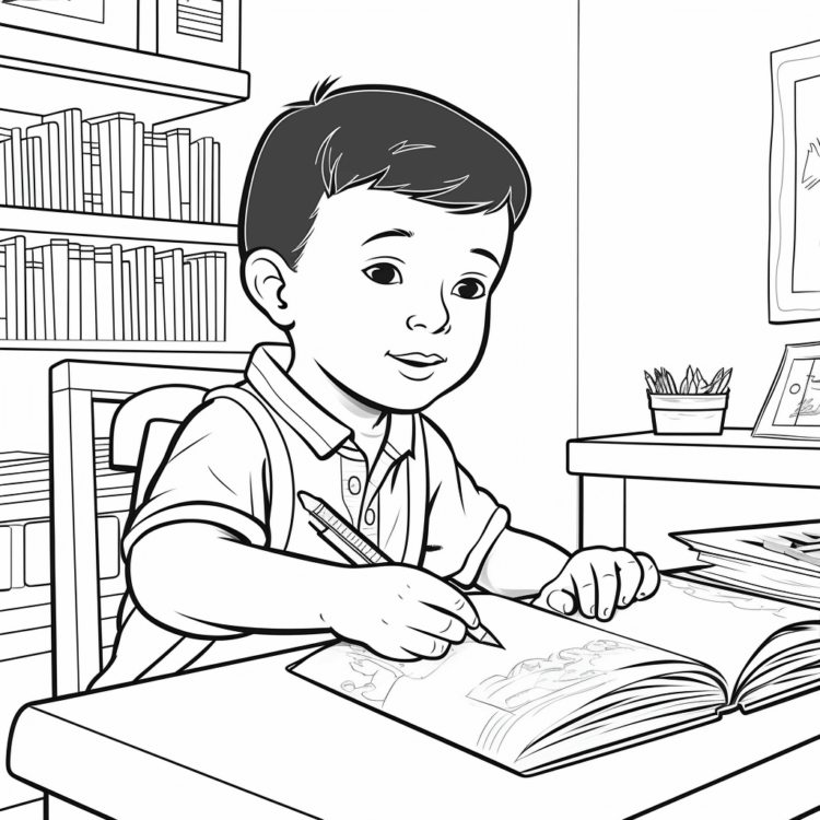 Coloring picture student student