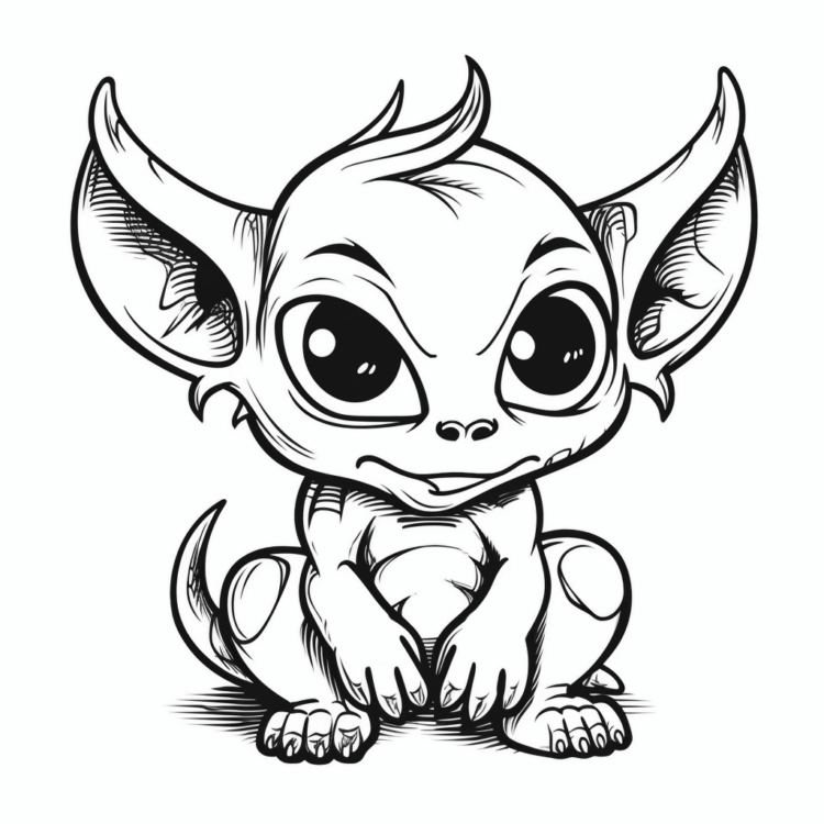 Dibujo para colorear Gnomo espeluznante