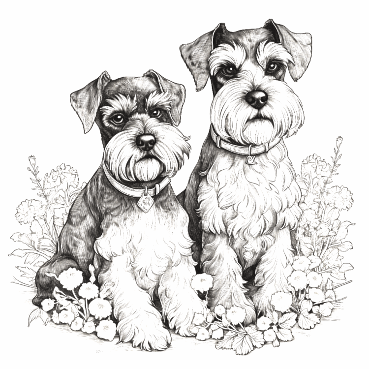 Dibujo para colorear Schnauzer miniatura