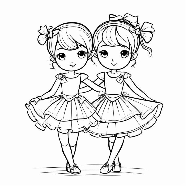Página para colorear de Bailarina