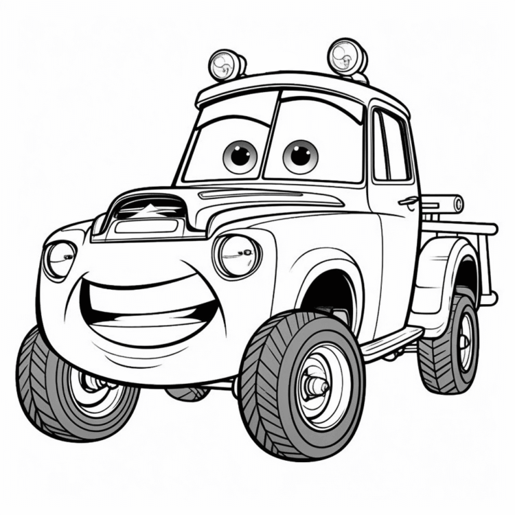 Coloring picture Disney car