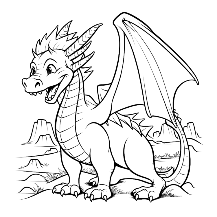Dragon coloring page