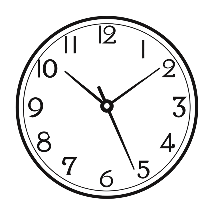 Coloring picture Simple clock