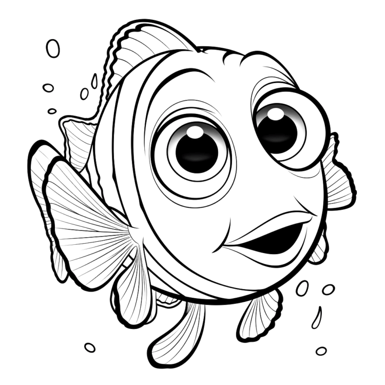 Coloring picture fish coloring page