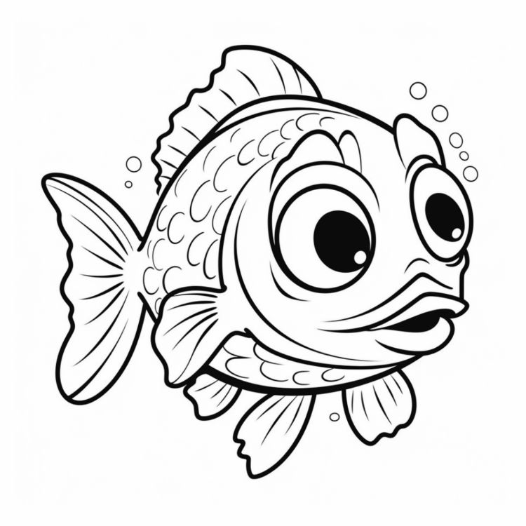 Coloring picture fish