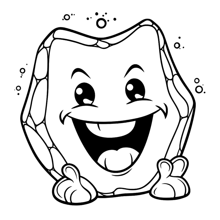 Coloring picture Happy tooth