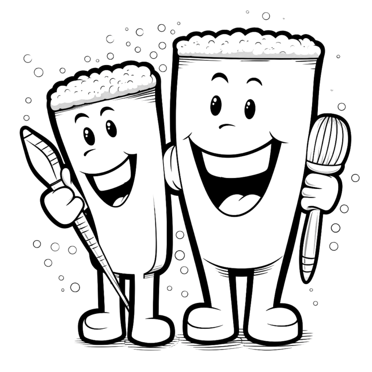 Coloring picture happy teeth