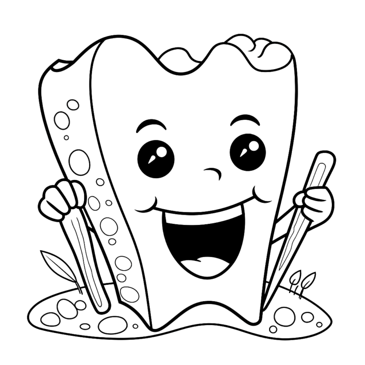 Coloring picture big tooth