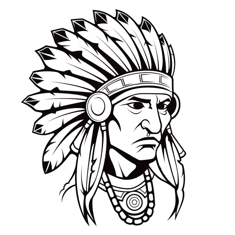 Coloring picture Indians
