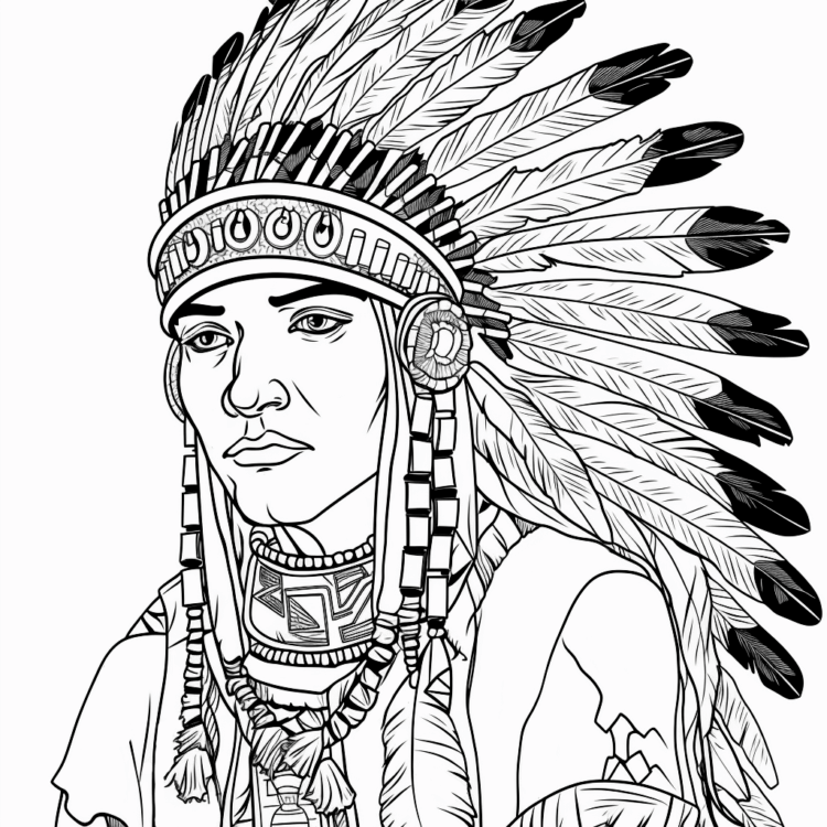 Dibujo para colorear Página india para colorear
