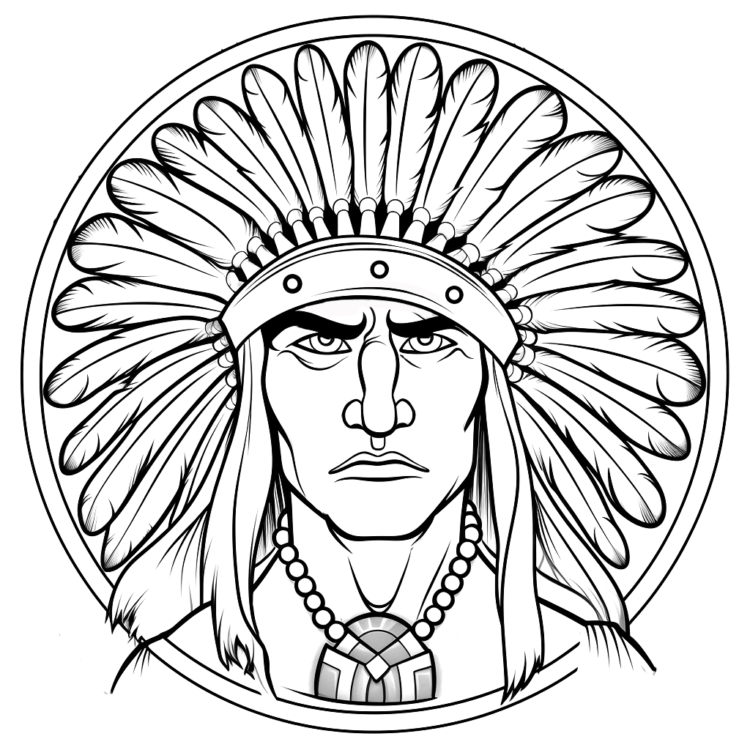 Dibujo para colorear Mandala indio
