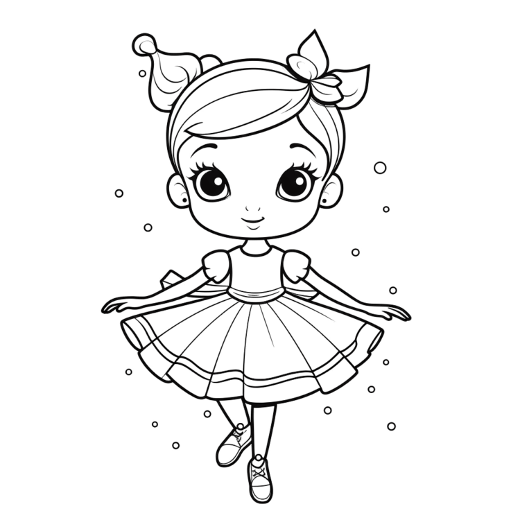 Coloring picture boy ballerina