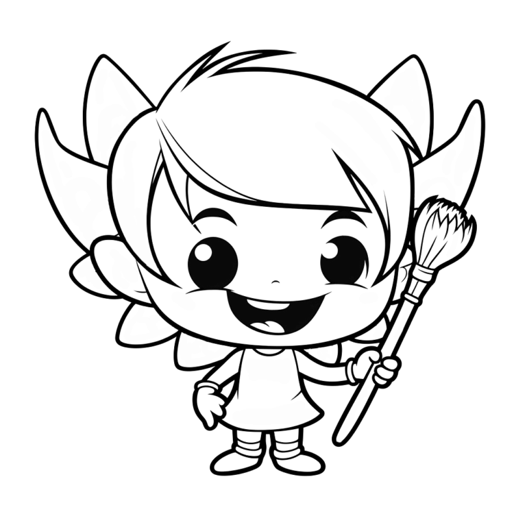 Dibujo para colorear niño Ratoncito Pérez