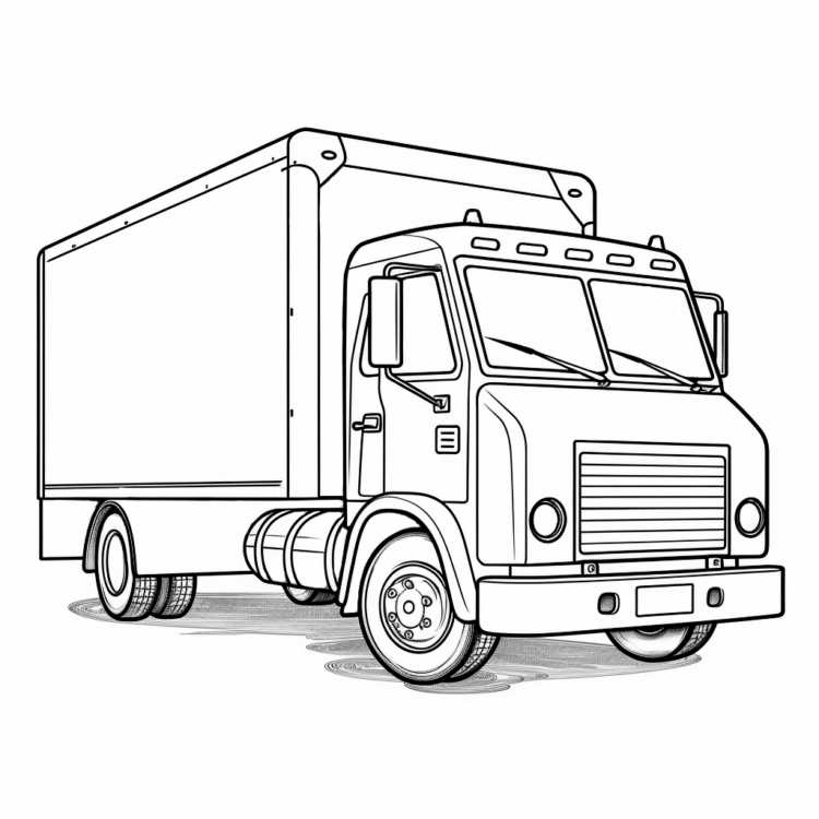 Coloring picture van